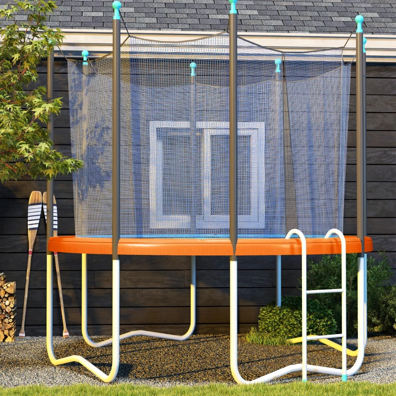 Soozier 14ft Trampoline Replacement Pad Trampolining Replacement Jump Bounce Exercise GYM Pad Only Light Orange