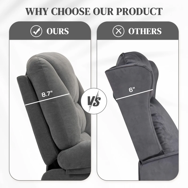 HOMCOM Power Lift Chair, Electric Recliner Chair with Vibration Massage, Heat, Side Pockets, Quick Assembly, Charcoal Gray