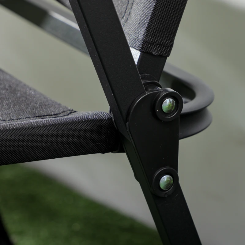 Outsunny Camping Chair, Lightweight Folding Chair, Portable Armchair, Excellent for Festivals, Fishing, Black