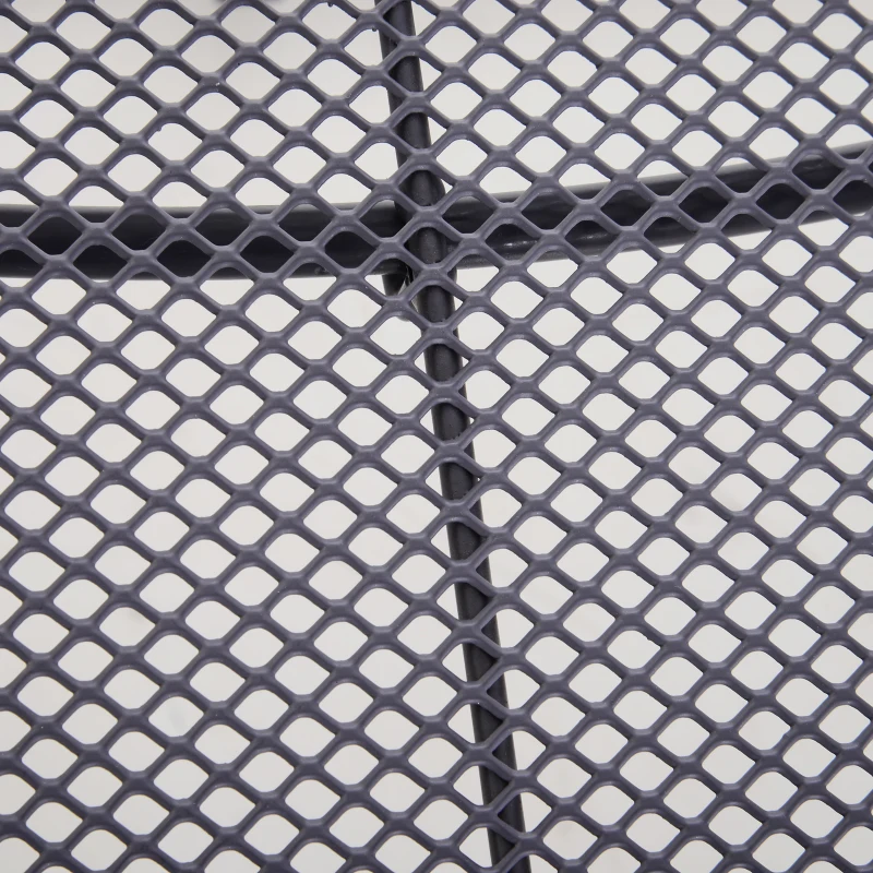 Outsunny Adjustable Balcony Hanging Railing Table, Metal Mounting Mini Wall Desk Storage Rack, Outdoor Flower Stand Serving Table Half Round, Grey