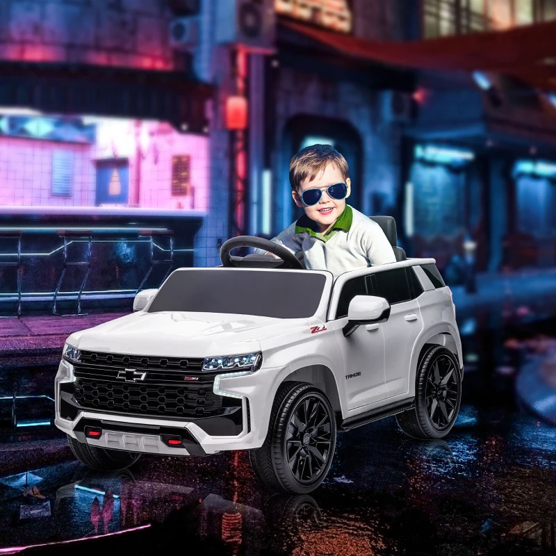 Aosom Electric Ride on Car 12V Kids Ride-on Toy, White