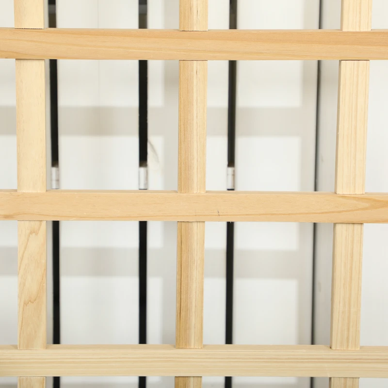 Outsunny Distressed Wood Planter Box with Trellis, Raised Garden Bed for Outdoor Plants Flowers Herbs, Natural