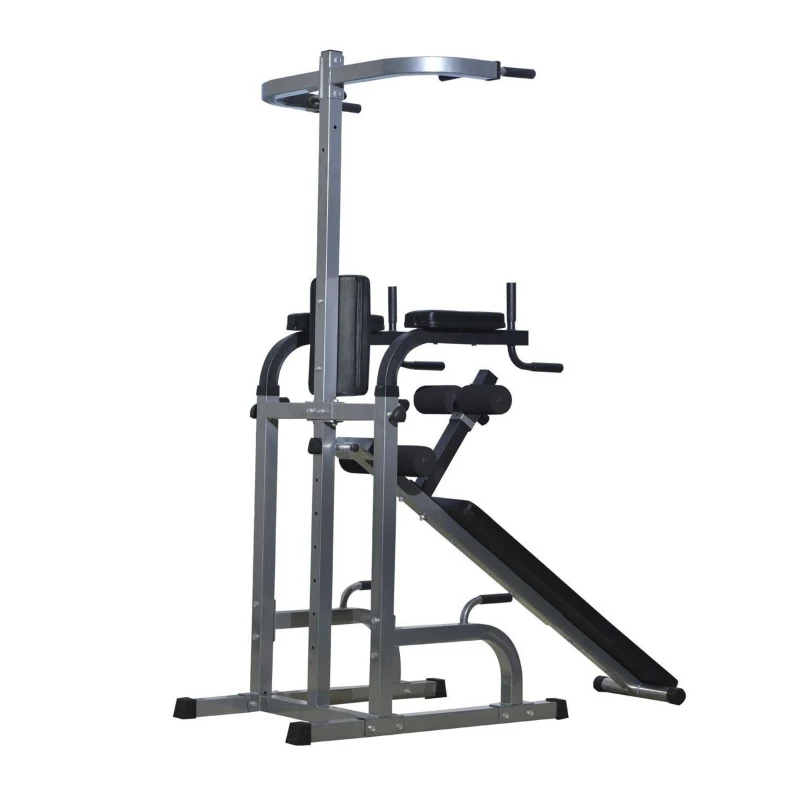 Soozier Multi-function Power Tower with Dip Station, Sit-up Bench, Pullup Bar, Push up Station, Combo Exercise Home Gym Fitness Equipment