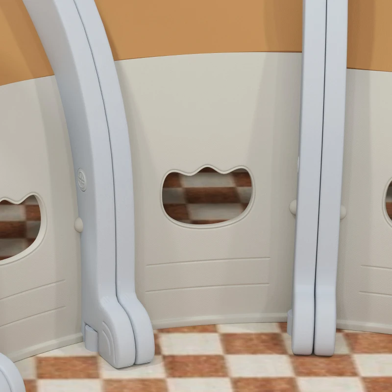 Qaba Monkey Design Kids Play Tunnel for Toddlers 3-6 Years to Crawl and Climb, Brown