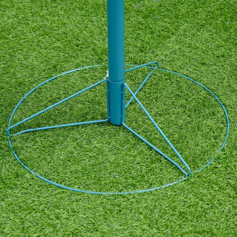 Soozier Portable Disc Golf Basket Target with 24-Chain, Travel Bag, Blue