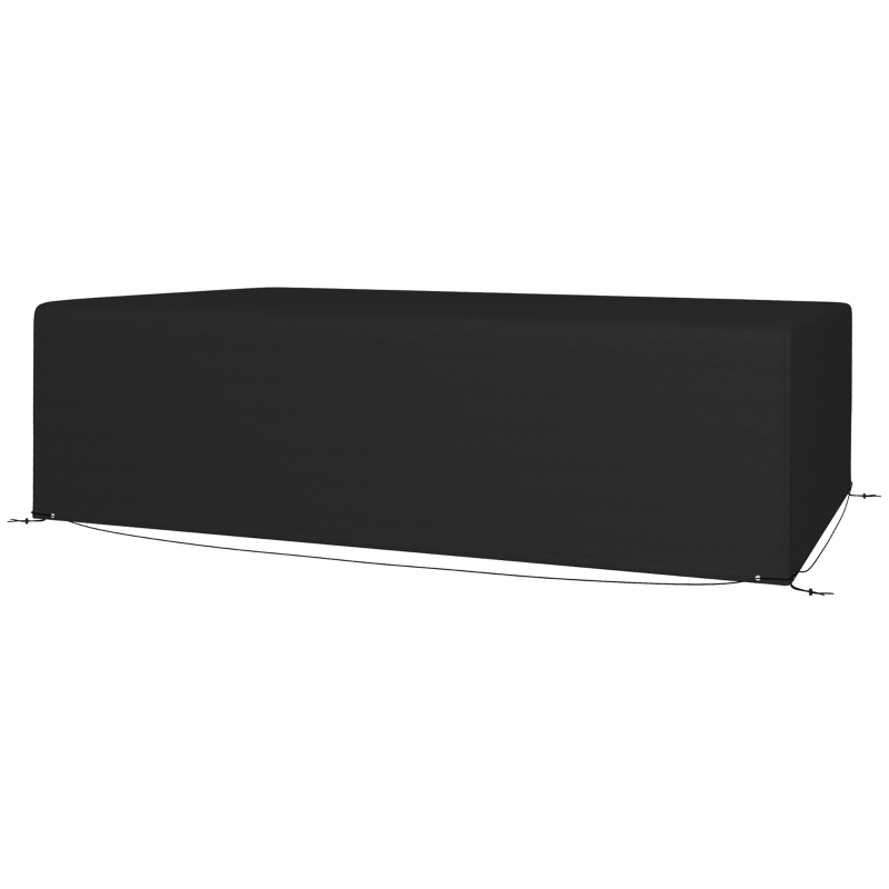 Outsunny Patio Furniture Cover for Outdoor Sectional Sofa Set Waterproof Windproof Oxford Fabric, 97" x 65" x 26", Black