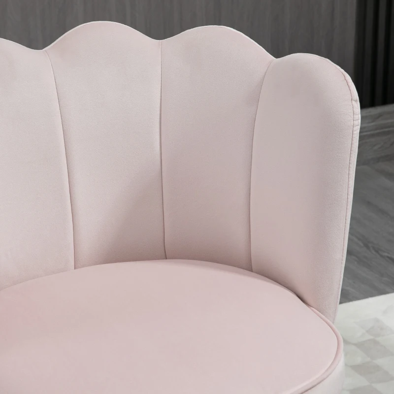 HOMCOM Bar Stools Set of 2 Modern Counter Height Bar Stools with Back, Footrest for Home Kitchen, 23.2"x20.5"x35.4", Pink