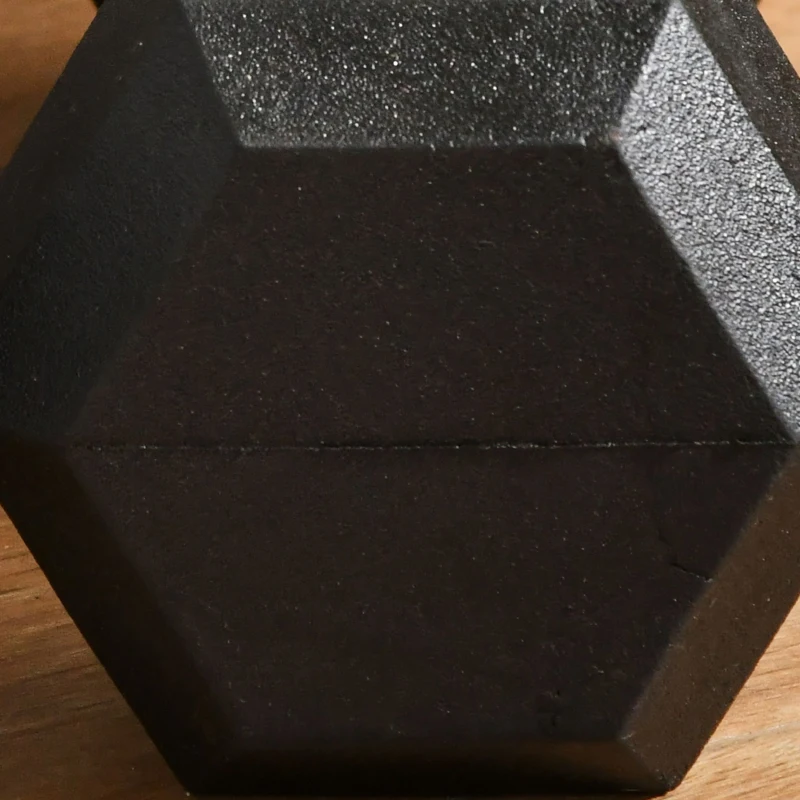 Soozier Hex Rubber Dumbbell Set for No Rolling