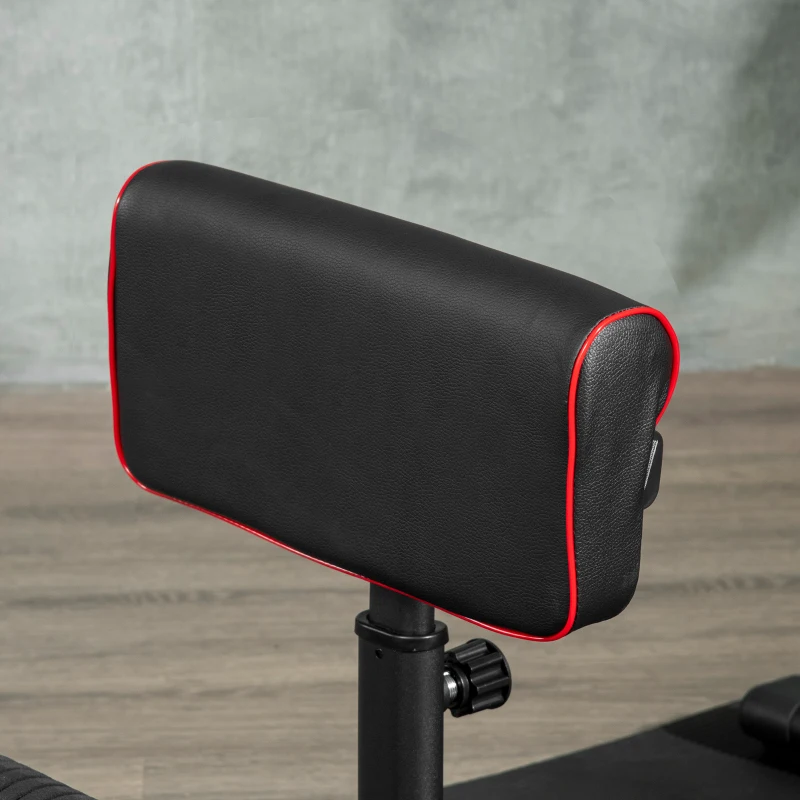 Soozier Sissy Squat Machine, Leg Workout Equipment with Adjustable Pad, Rollers and Non-slip Foot Plate for Home Gym Fitness