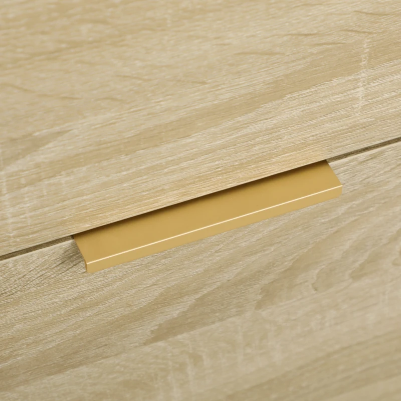 Vinsetto Lateral Filing Cabinet, 2 Drawers File Cabinet with Hanging Bars for A4 and Letter Size, Printer Stand for Home Office, Natural Tone