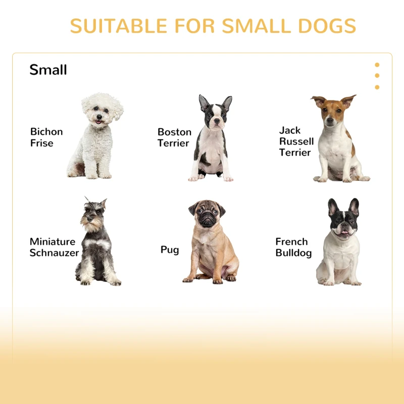 PawHut Plastic Dog House with Air Vents, Small Dog House with Door Opening, Elevated Floor, Bowl Holder, 2 Bowls, Soft Washable Cushion, for Small Sized Dogs, White