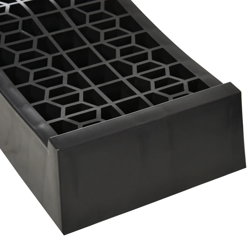 HOMCOM Car Ramps, Curb Ramps with Plastic Anti-Slip Surface, 6600lbs Capacity for Cars SUVs Small Vans, Set of 2, Black