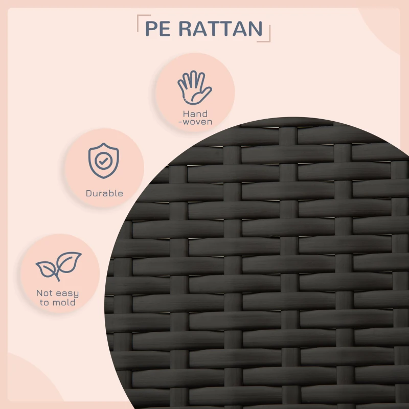 PawHut Elevated Rattan Dog House Outdoor with Canopy, Wicker Dog Bed with Water-Resistant Cushion, for Small and Medium Dogs Cream White
