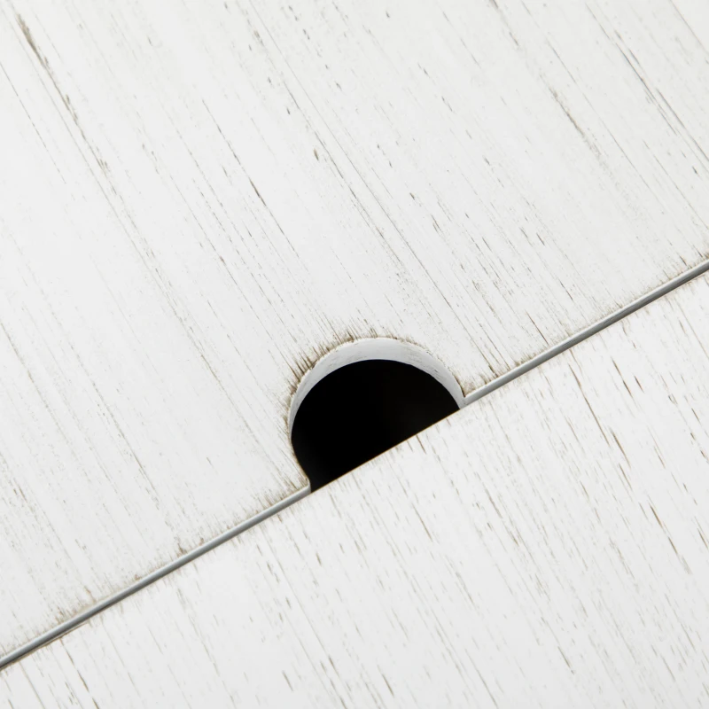 HOMCOM Flip Top End Side Table with Storage Drawer and Cabinet, 11.5" x 24" x 24.25", White