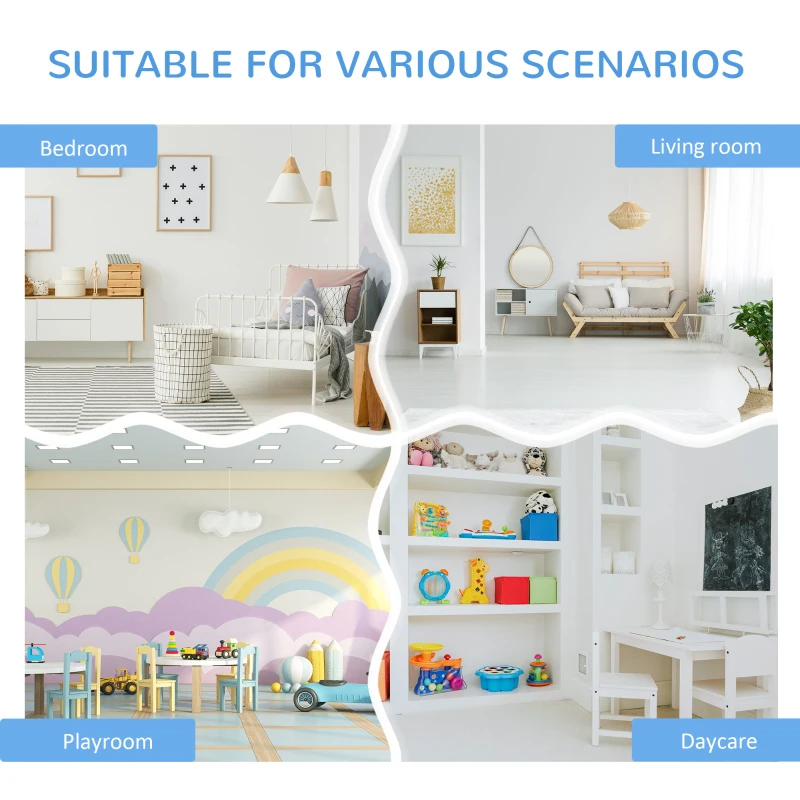 HOMCOM Kids Bookcase, Toy Storage Organizer Cabinet, Children Display Bookshelf with Drawers for Toys, Clothes, Books, Gray