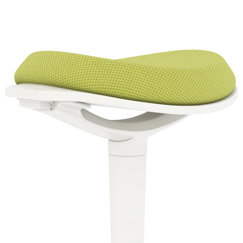 HOMCOM Standing Desk Stool, Ergonomic Wobble Chair, Adjustable Leaning Stool for Office Desks, with Rocking Motion, Green