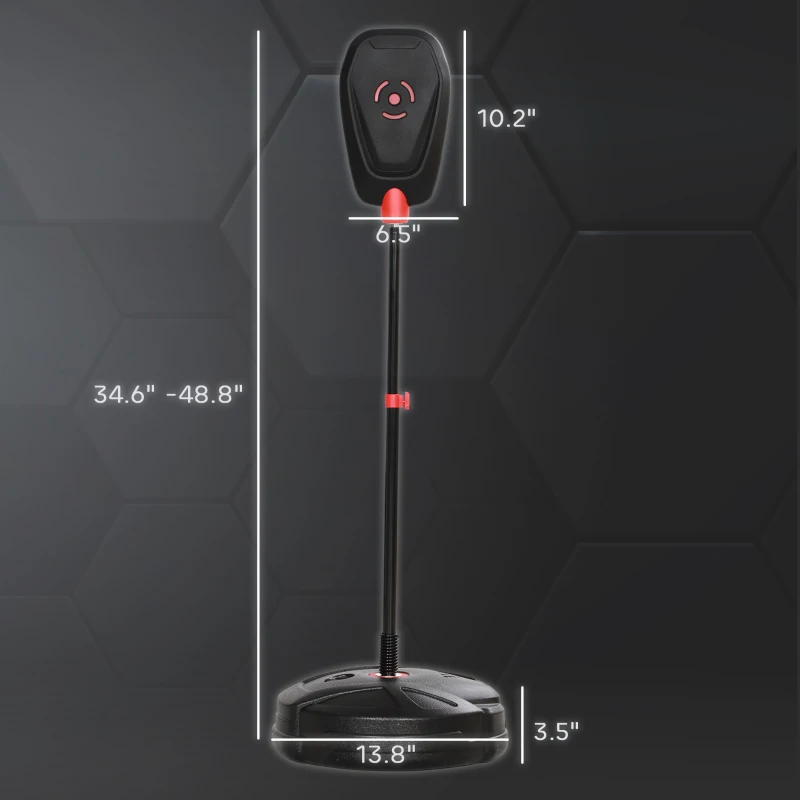 Qaba Kids Punching Bag with Stand & Boxing Gloves for Boys & Girls Ages 5-10, Black