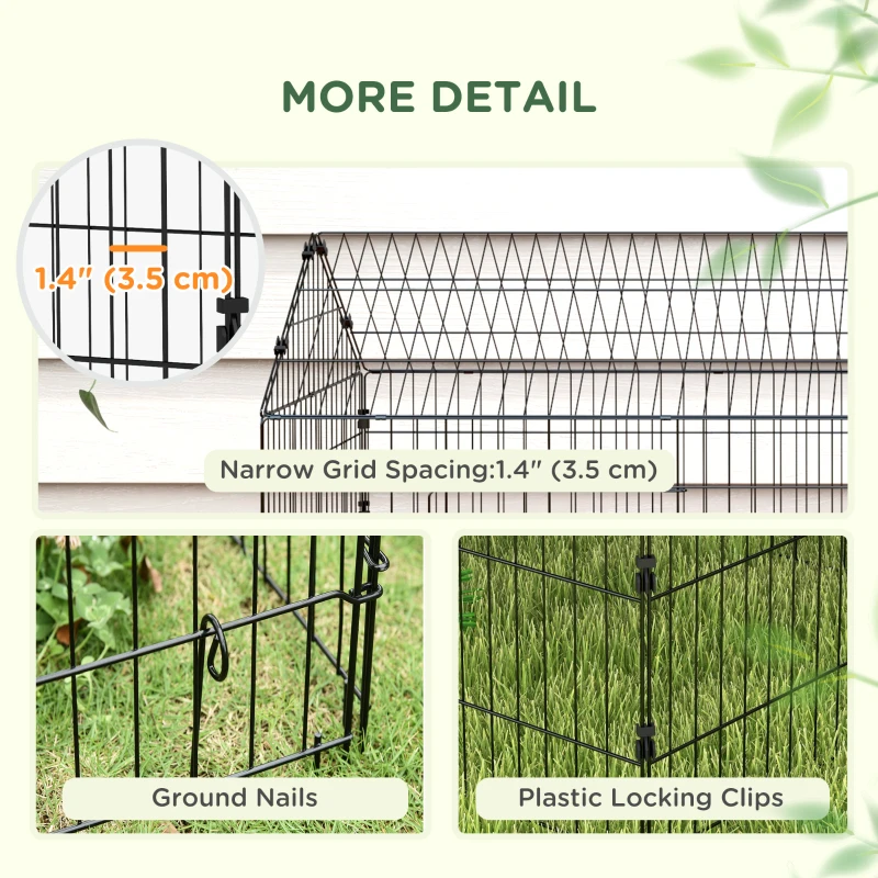 PawHut 87" Small Animal Cage with Roof, Indoor/Outdoor Use,  for Chicken, Rabbits, Chinchillas, Silver