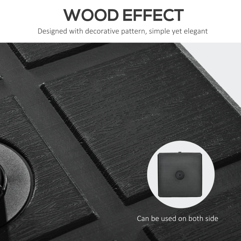 Outsunny Umbrella Stand for 1.3", 1.5" or 1.9" Umbrella Poles, Fillable Umbrella Base, Black