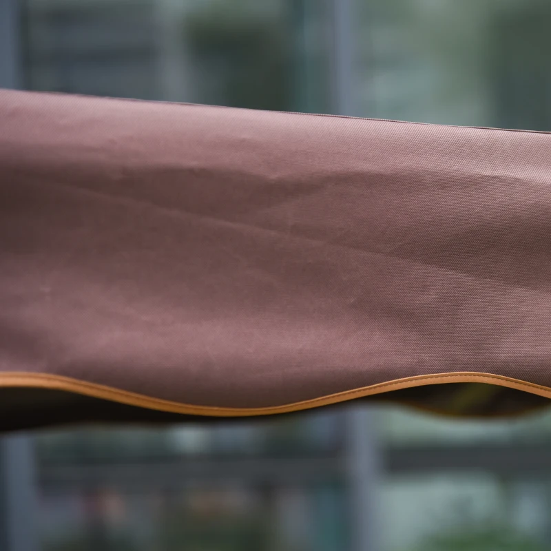 Outsunny Wooden Porch Swing Bench, 2-Seater Outdoor Swing Glider with Adjustable Canopy, Adjustable Hanging Chains, A-Frame, for Garden, Poolside, Backyard, Brown