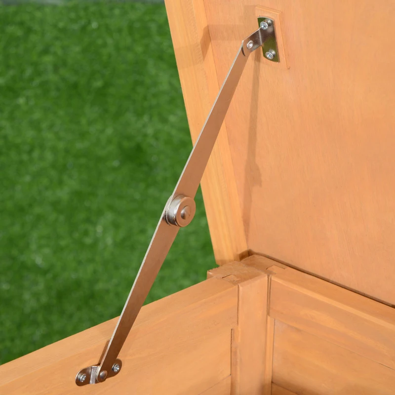 PawHut 75" Wooden Chicken Coop with Nesting Box, Outdoor Hen House with Removable Tray, Ramp, Run, Poultry Cage for Garden Backyard, Natural Wood