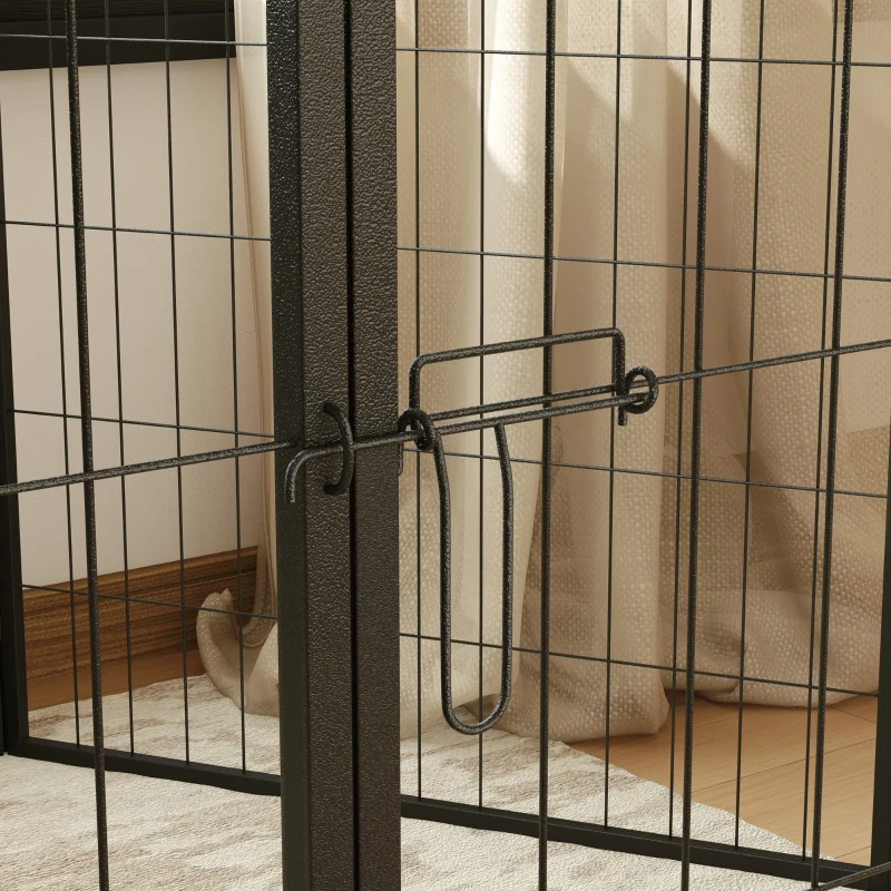 PawHut Heavy Duty Dog Playpen with Door for Large Dogs, 6 Panels, 39"H