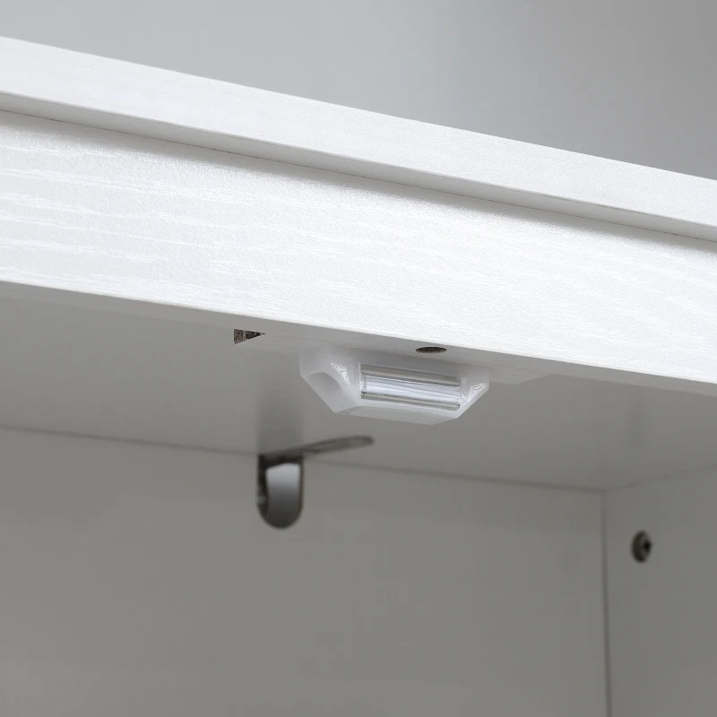 HOMCOM 72" Freestanding Storage Cabinet, Kitchen Pantry Cabinet with Doors and Shelves for Dining Room, White