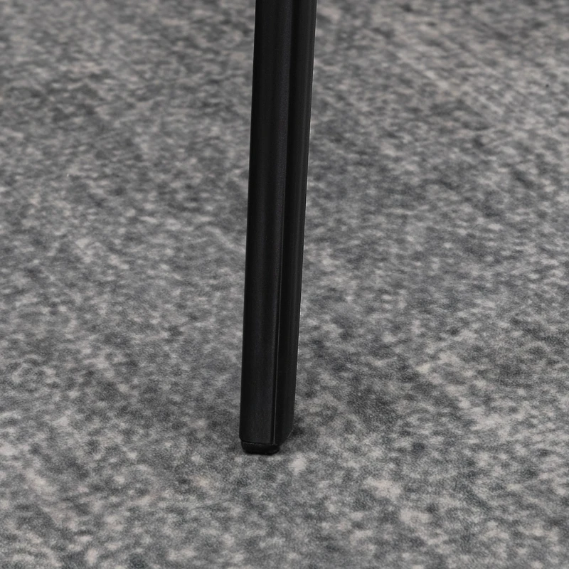 HOMCOM Bar Height Bar Stools Set of 2, Microfiber Cloth Bar Chairs with Metal Leg, Padded Seat, Kitchen Stools for Kitchen Island, Grey