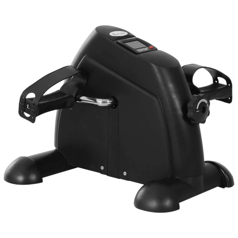 Soozier Portable Mini Pedal Exercise Bike Indoor Cycle Fitness Arm Leg w/ LCD Display, Black