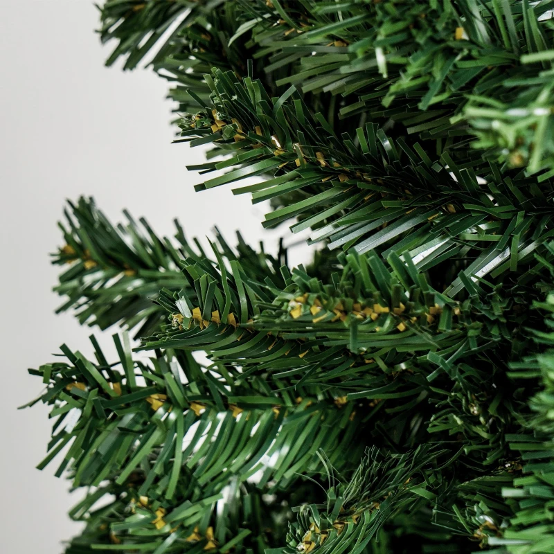 HOMCOM 7FT Pencil Christmas Tree, Artificial Christmas Tree with Automatic Open for Home Party, Green