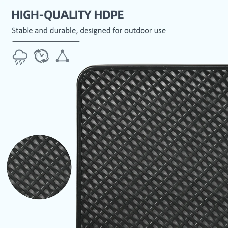 Outsunny 4PCs 175lb Cantilever Patio Umbrella Base Weights, HDPE Water and Sand Filled Umbrella Weights, Black
