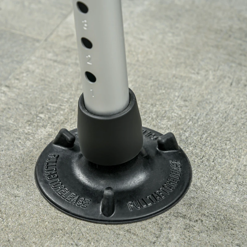 HOMCOM Toilet Safety Rails with Adjustable Height, Silver