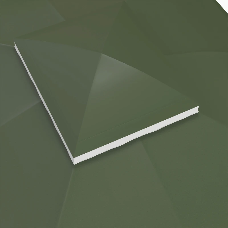 Outsunny 10' x 12' 2-Tier Gazebo Cover, Patio Gazebo Canopy Replacement with Drainage Holes for 84C-210 Series, Green