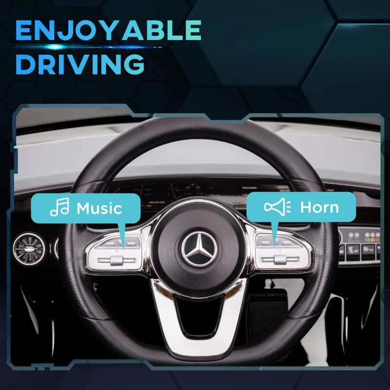 Qaba Mercedes-Benz AMG Licensed 12V Ride on Car, Kids Electric Car with Remote Control, Spring Suspension, LED Lights, Black