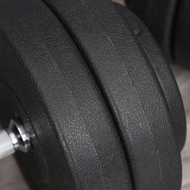 Soozier Adjustable 2 x 55lbs Weight Dumbbell Set for Weight Fitness Training Exercise Fitness Home Gym Equipment, Black (Pair)