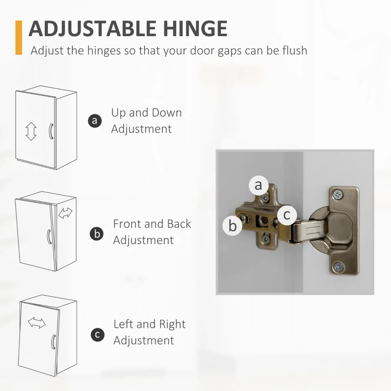 HOMCOM Freestanding Storage Cabinet, Kitchen Pantry Cabinet with Doors and Shelves Kitchen Storage Cabinets for Dining Room