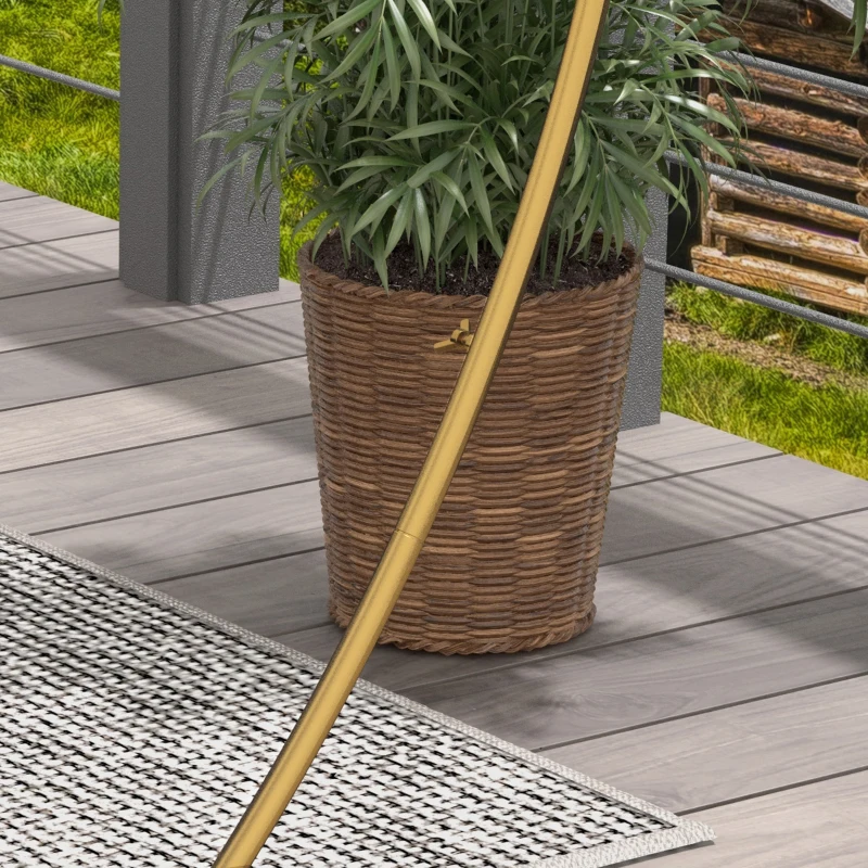 Outsunny 9.1FT Gold Backdrop Stand, Round Metal Wedding Arch for Birthday Party, Bridal Shower, Graduation, Ceremony