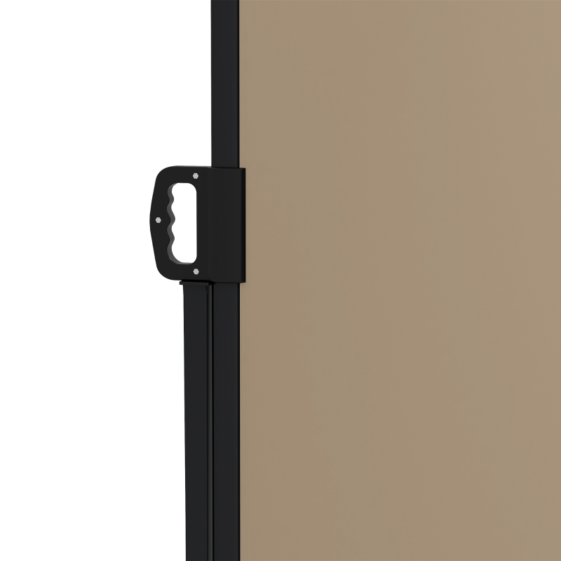 Outsunny 13' x 5' Retractable Side Awning, Outdoor Privacy Screen for Garden, Hot Tub, Balcony, Terrace, Pool, Khaki