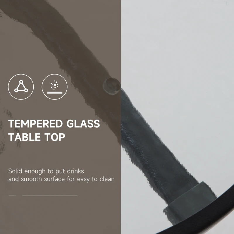 Outsunny Folding Outdoor Bistro Set, Patio Table and Chairs with Reclining Backrest and Round Dining Table, Brown