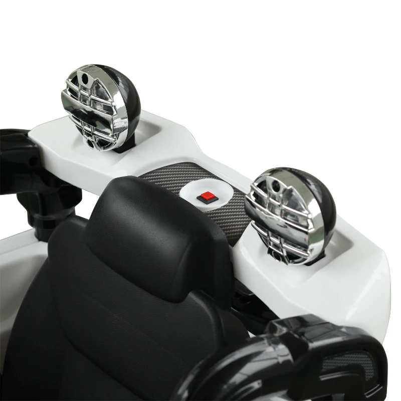 Aosom 12V Kids Electric Ride On Car Toy Jeep power wheels with Remote Control, White