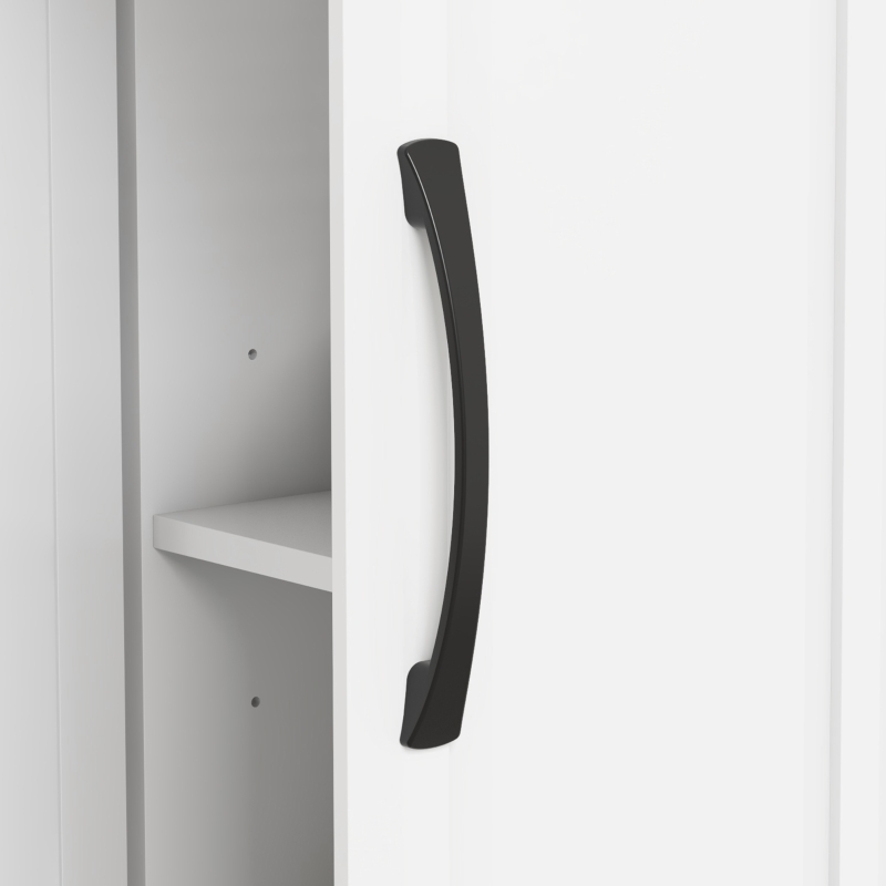 HOMCOM Kitchen Island on Wheels with Rubberwood Top, Rolling Kitchen Cart with 2 Drawers, 4 Doors and Adjustable Shelves