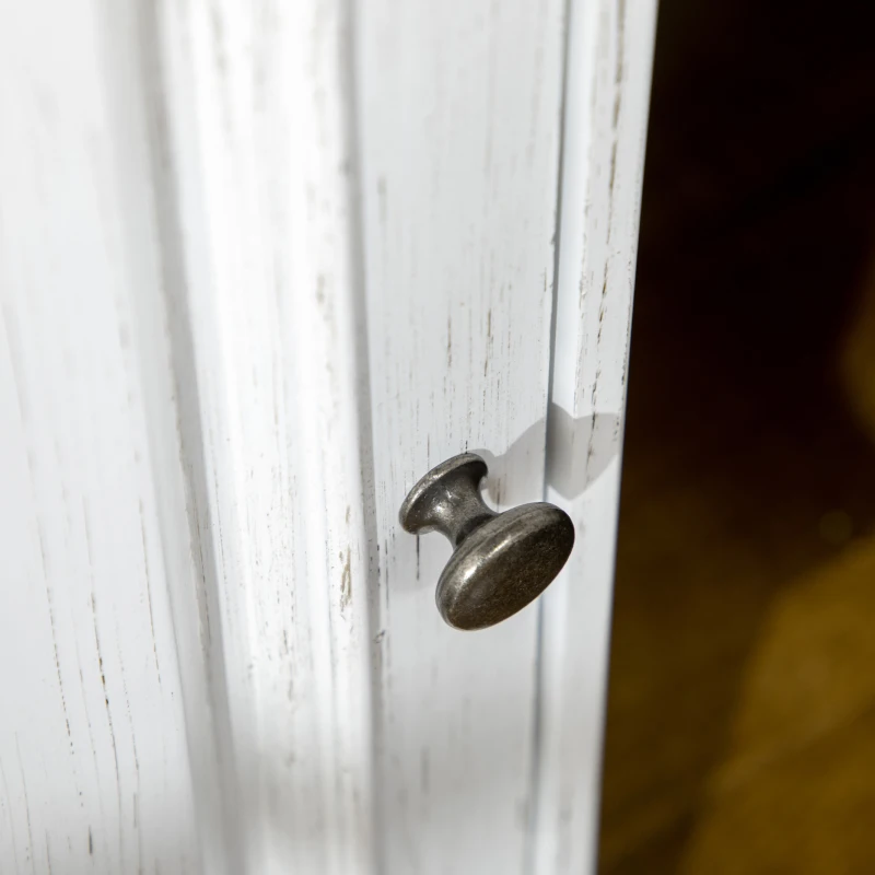 HOMCOM Flip Top End Side Table with Storage Drawer and Cabinet, 11.5" x 24" x 24.25", White