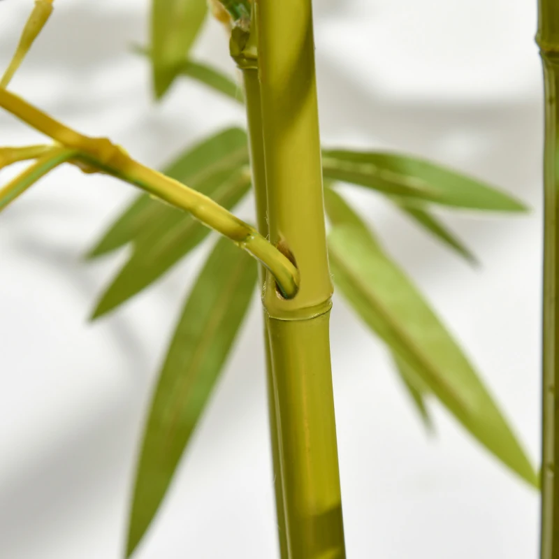 HOMCOM 5FT Artificial Bamboo Tree Faux Decorative Plant in Nursery Pot for Indoor Décor