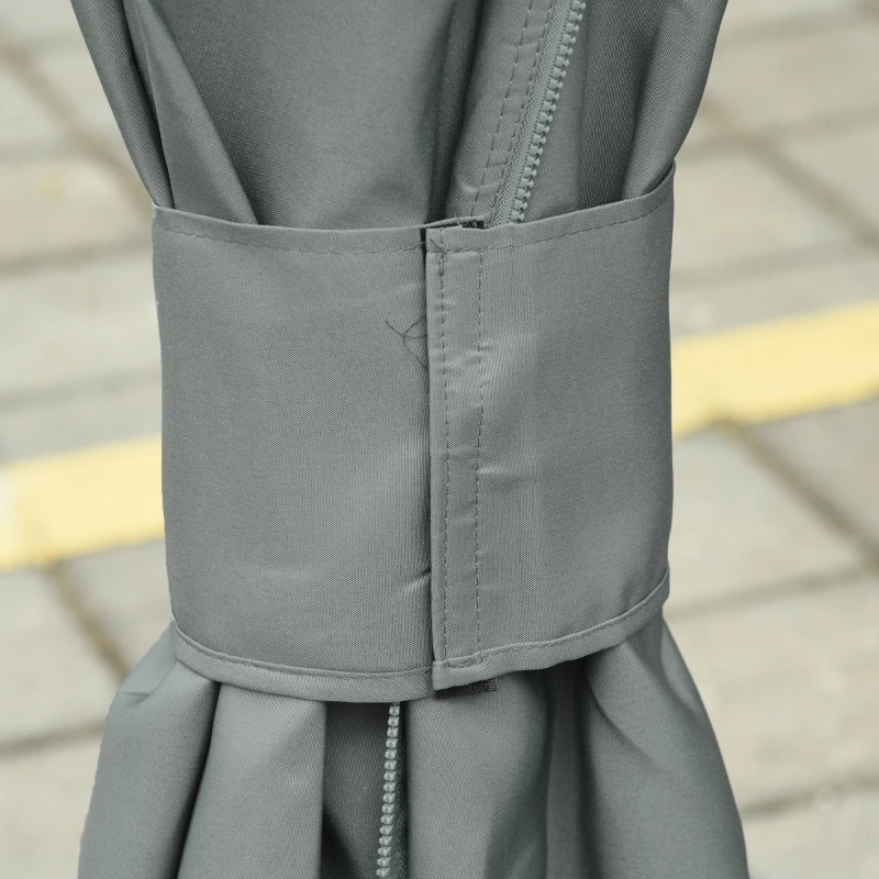 Outsunny Gazebo Replacement Sidewalls 4-Panel Privacy Wall for 10' x 12' Canopy, Outdoor Shelter Curtains Accessories Dark Grey