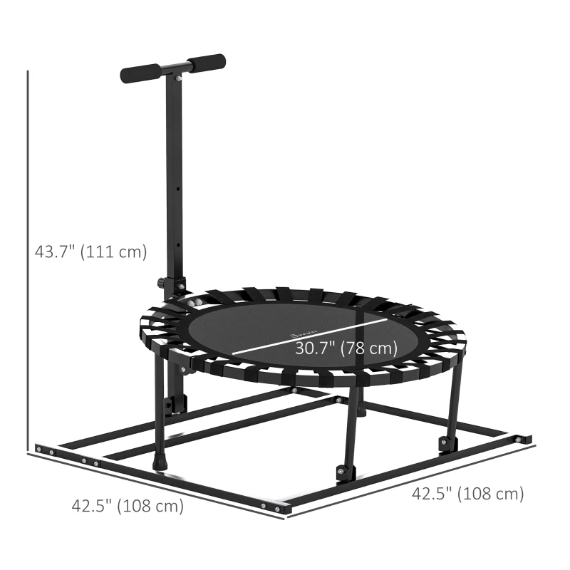 Soozier 2-in-1 38" Rebounder Trampoline for Adult, 8-Angle Adjustable Baseball Volleyball Soccer Rebounder Fitness Trampoline