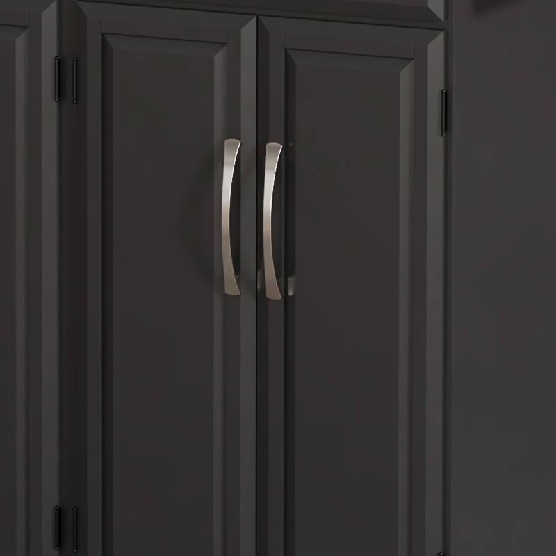 HOMCOM Kitchen Island on Wheels with Rubberwood Top, Rolling Kitchen Cart with 2 Drawers, 4 Doors and Adjustable Shelves