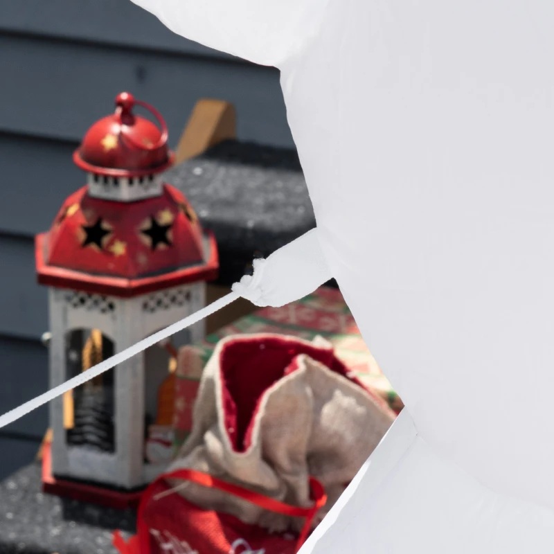 Outsunny 8ft Inflatable Christmas Snowman Family with A Red Bird, Blow-Up Outdoor LED Yard Display for Lawn Garden Party