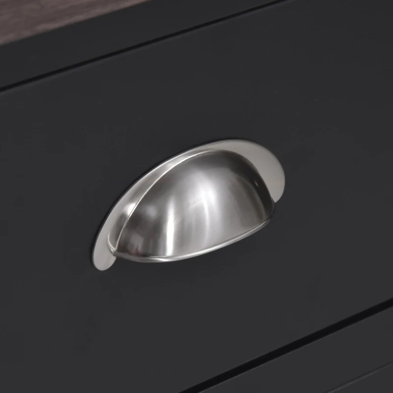 HOMCOM 66.5" Freestanding Kitchen Pantry Cabinet, Buffet with Hutch, Sliding Doors and Adjustable Shelves, Black