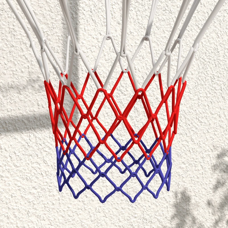 Soozier Wall Mounted Basketball Hoop with 43'' x 30'' Shatter Proof Backboard, for Indoor and Outdoor, White
