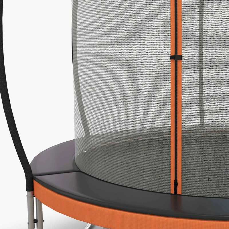 Soozier 10ft Outdoor Trampoline with Enclosure Net and Ladder, Backyard Fitness Trampoline for Teens and Adults